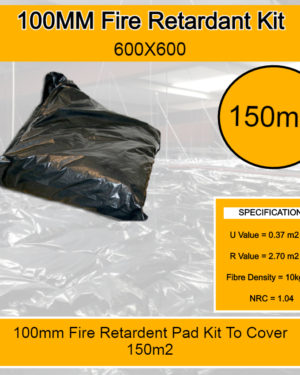 100mm Flame Retardent Insulation Kit (600mmx600mm) - 150m2