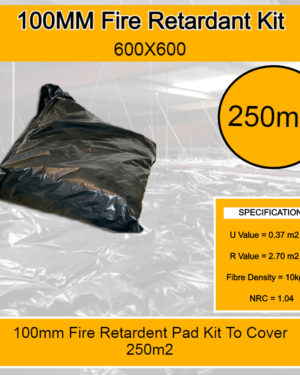 100mm Flame Retardent Insulation Kit (600mmx600mm) - 250m2