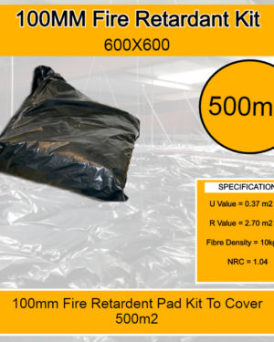 100mm Flame Retardent Insulation Pad Kit (600mmx600mm) - 500m2
